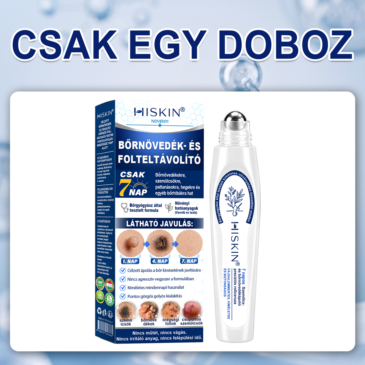 🚢Hivatalos Márkabolt | 🚢🚢 Hiskin® 7 napos Szemölcseltávolító Roll-on Ápoló Folyadék (Fájdalommentes rollerball technológia, hegek nélkül) 🐬